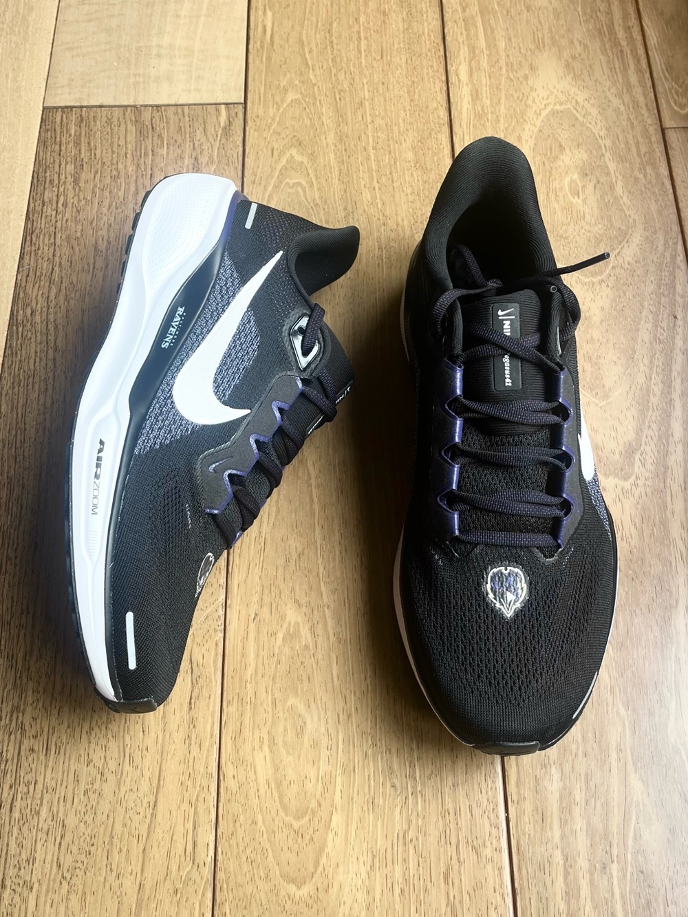 NWOB Nike Air Zoom Pegasus 41 Baltimore Ravens Men's Running Shoes Size 9.5